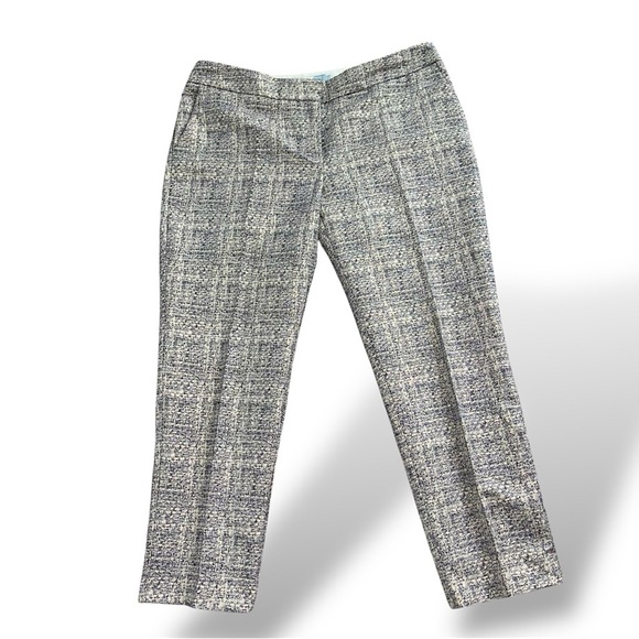 Boden Metalic Silver Bistro Crop Trouser - Picture 1 of 15